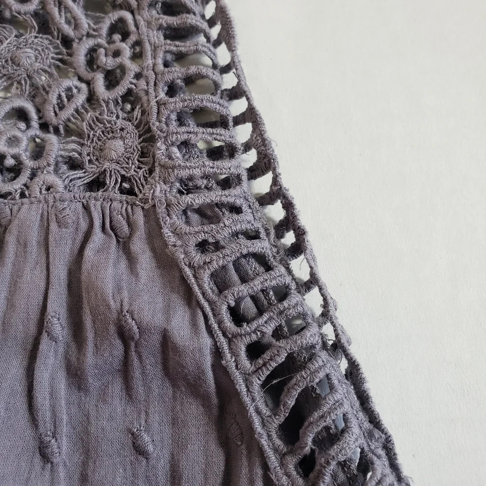 Free People swiss dot crochet lace high ne… - Picture 12 of 15